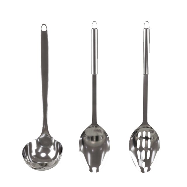 set of ladles - kitchen utensil set Model 3D .c4d .max .obj .3ds .fbx .stl .blend 