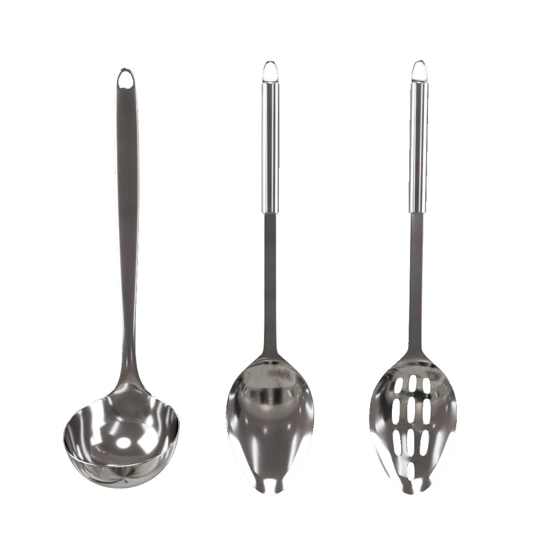 set of ladles - kitchen utensil set 3D Model .c4d .max .obj .3ds .fbx .stl .blend