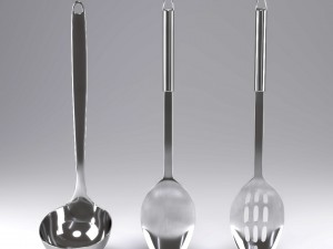 set of ladles - kitchen utensil set Model 3D