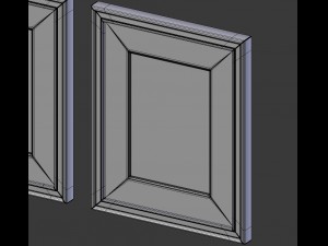 white picture frames - set of 3 Modèle 3D
