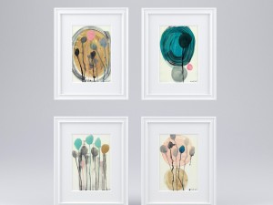 artwork - picture frames set of 4 3D Model