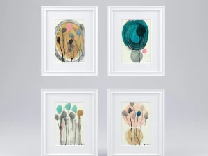 Kunstwerk - Bilderrahmen 4er-Set 3D Modell