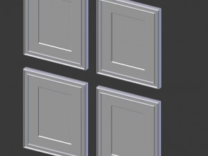 artwork - picture frames set of 4 3D Model