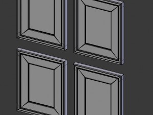 artwork - picture frames set of 4 3D Model