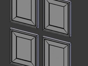 artwork - picture frames set of 4 3D Model