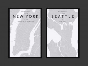 picture frames - city maps 3D 模型