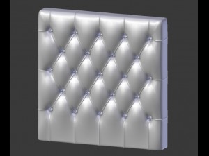 upholstered - buttoned headboard 3D Model