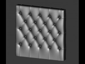 upholstered - buttoned headboard 3D Model