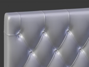 upholstered - buttoned headboard 3D Model