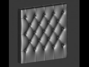upholstered - buttoned headboard 3D Model