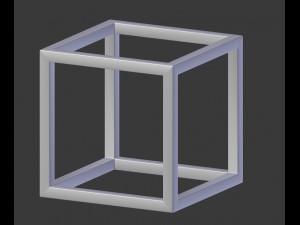 modern cube frame decoration 3D Model