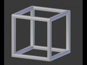 modern cube frame decoration 3D Model