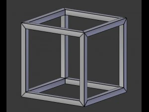 modern cube frame decoration 3D Model