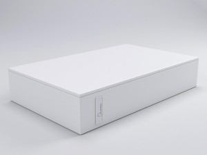 white cloth covered box - folder Modello 3D