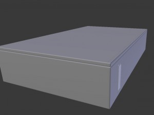 white cloth covered box - folder Modello 3D