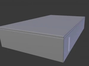 white cloth covered box - folder 3D Model