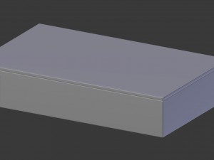 white cloth covered box - folder Modello 3D