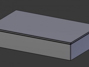 white cloth covered box - folder Modello 3D