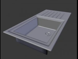 kitchen sink - 1 bowl 3D Model