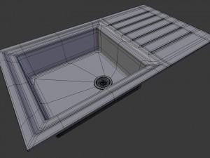 kitchen sink - 1 bowl 3D Model
