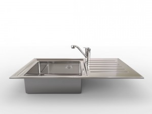 kitchen sink with mixer tap Modelo 3D