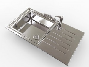 kitchen sink with mixer tap Modelo 3D