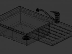 kitchen sink with mixer tap Modelo 3D