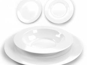 round plate set 3D Model