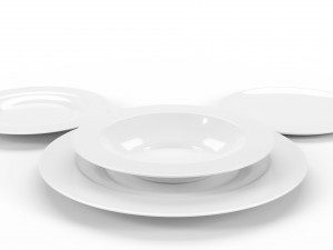 round plate set 3D Model