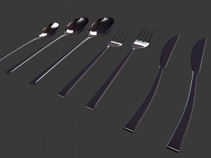 cutlery set 3D Модель