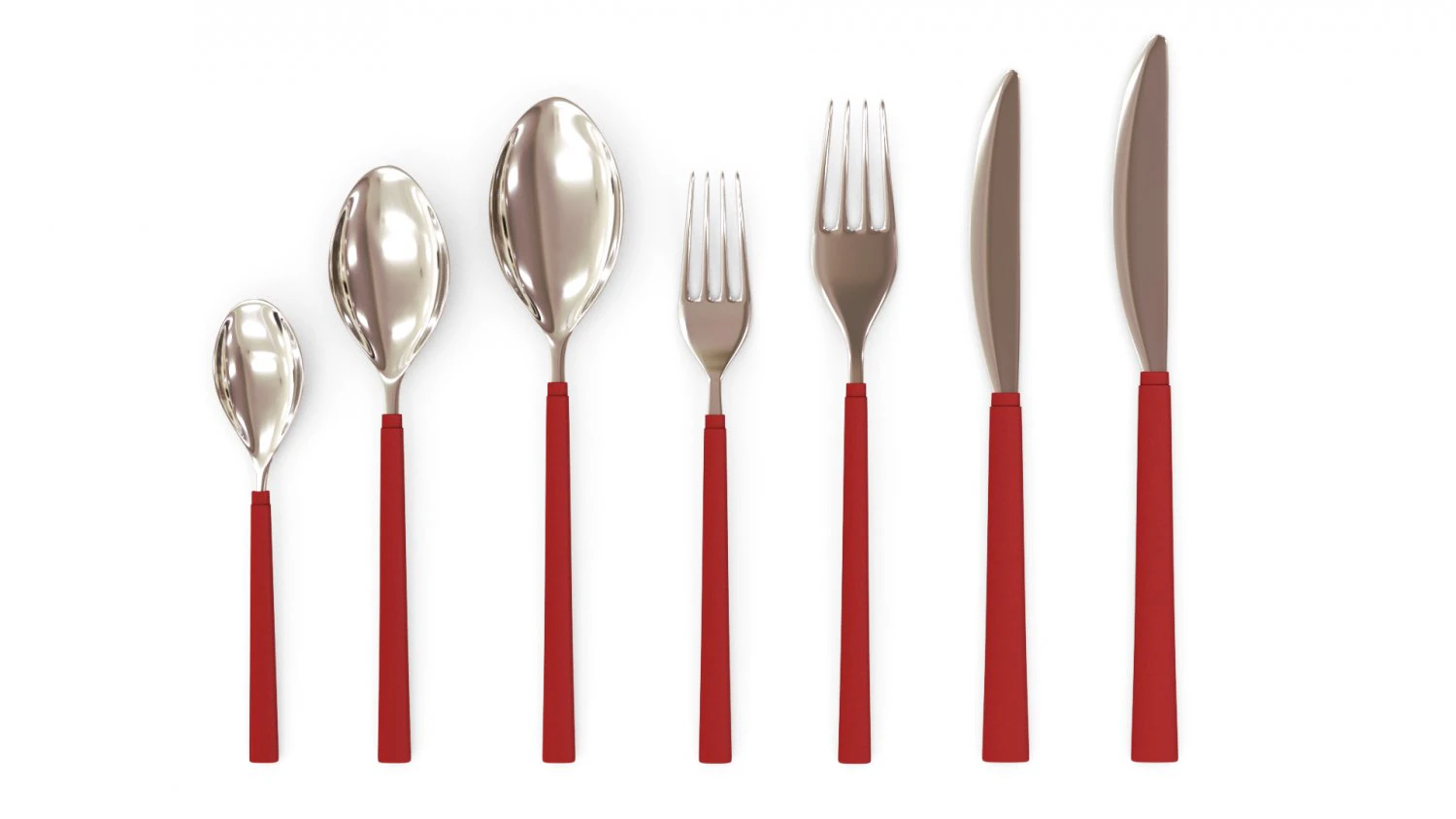 cutlery set v2 3D Model .c4d .max .obj .3ds .fbx .stl .blend 