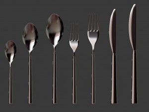 cutlery set v2 3D-Modell