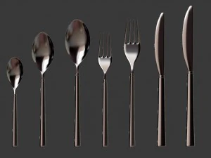 cutlery set v2 3D Model