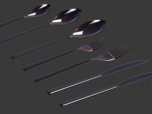 cutlery set v2 3D-Modell
