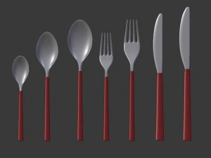cutlery set v2 3D Model
