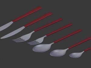 cutlery set v2 3D-Modell