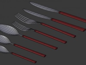 cutlery set v2 3D-Modell
