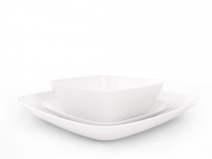 square plate set Modèle 3D