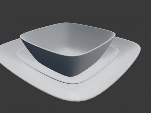 square plate set 3D Model
