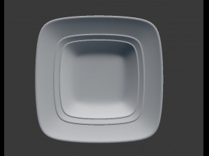 square plate set Modèle 3D