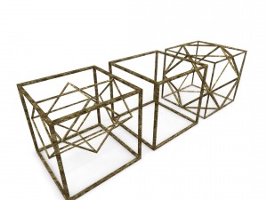 geometric decor objects - cube frames Modelo 3D