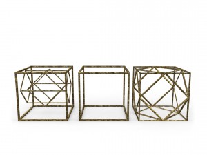 geometric decor objects - cube frames Model 3D