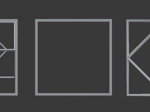 geometric decor objects - cube frames Model 3D