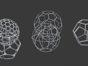 geometric decor objects - sphere frames Modello 3D