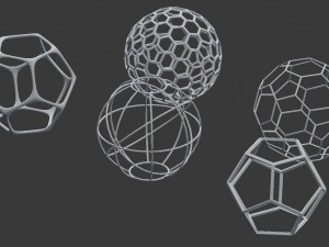 geometric decor objects - sphere frames Modello 3D