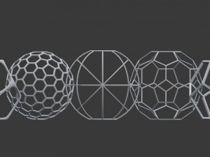 geometric decor objects - sphere frames Modello 3D