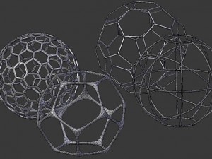 geometric decor objects - sphere frames Modello 3D
