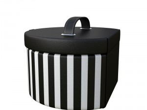 round decor box - jewellery box Model 3D