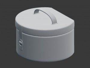 round decor box - jewellery box Model 3D