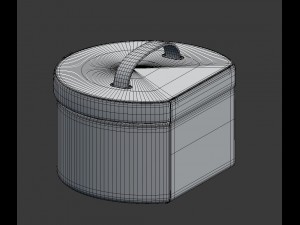 round decor box - jewellery box Model 3D